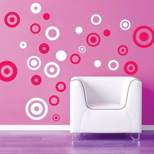 Polka Circle Diy Wall Stickers Home Decoration Peel & Stick Vinyl Mural Kids Room Bathroom Kitchen Living Room Art Wallpaper
