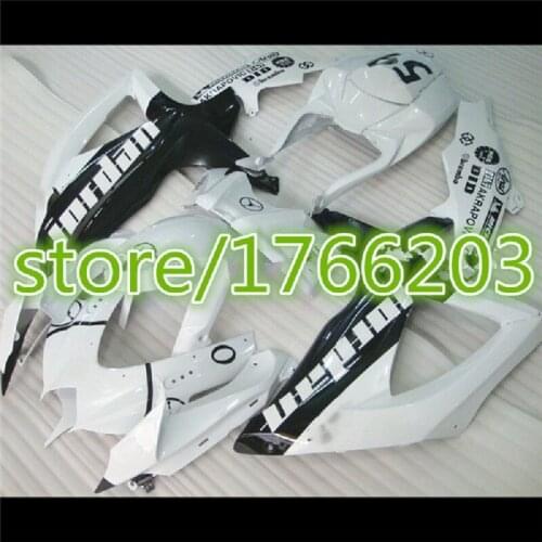 New hot motorcycle fairing kit for suzuki injection gsxr 600 750 08-10 white black fairings gsxr600 2008-2010