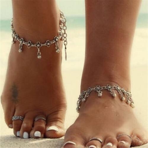 New Vintage Bracelet Foot Jewelry Retro Anklet For Women / Girl Ankle Leg Chain Charm Bracelet Fashion Jewelry Free Shipping