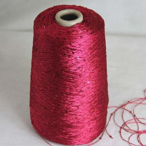 About Sales Pitch 5cm Diameter 3mm 500g Sequi Hand-Knitted C Rochet Handmade Yarn 920_12 Rose Red