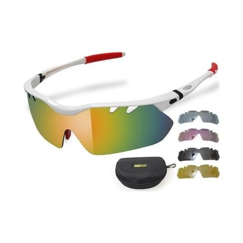 New Polarized Cycling Sun Glasses Outdoor Sports Bicycle Glasses Bike Sunglasses TR90 Goggles Eyewear 5 Lens 2 Colors