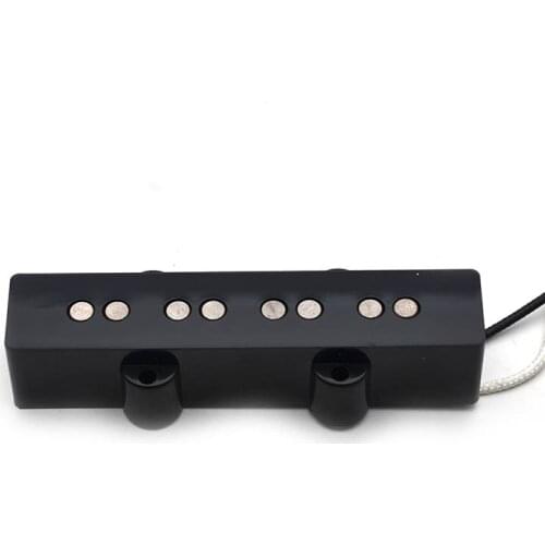 Open Alnico 5 Jazz JB Bass Pickup Neck or Bridge Pickup Braided Cloth Cable for 4 String Bass Parts