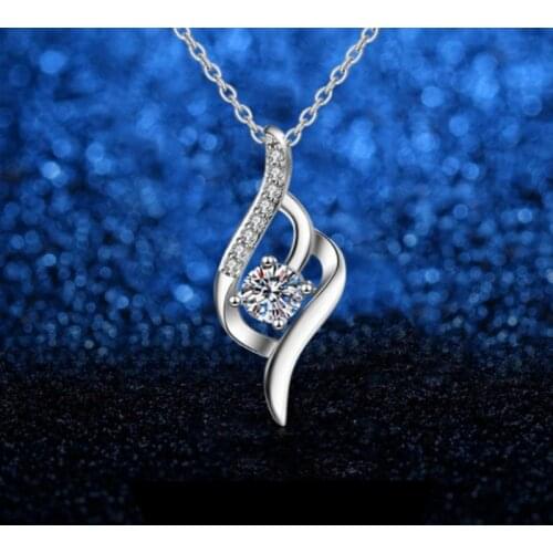 Silver Color womens fashion new jewelry high quality crystal zircon retro simple pendant necklace long 45CM