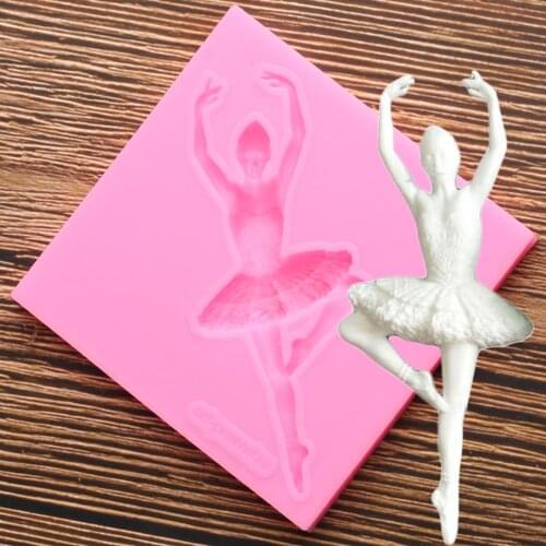 Ballet Dancer Silicone Mold Sugarcraft Fondant Molds DIY Cake Decorating Tools Chocolate Candy Gumpaste Moulds