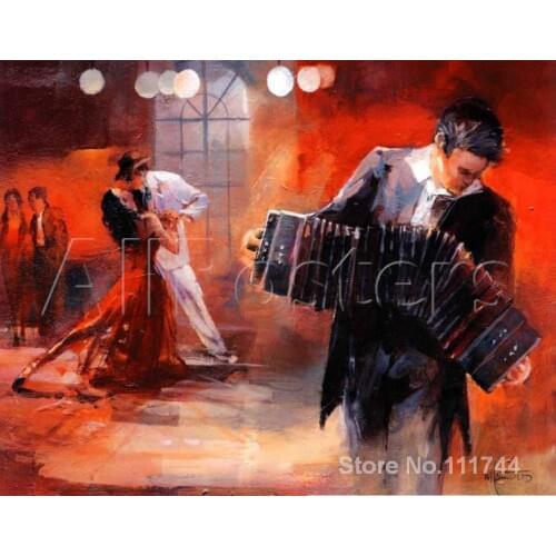 Modern art Bandoneon by Willem Haenraets paintings for living room Hand painted High quality