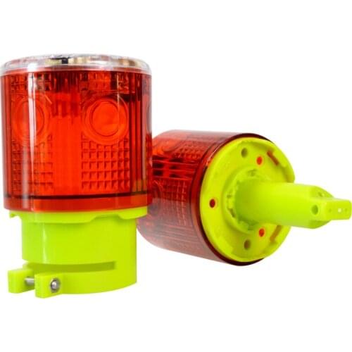Light - Controlled Solar Powered Warning Alarm Lamp Safety Signal Beacon Traffic Light Without switches 6 LED 800mAh Battery