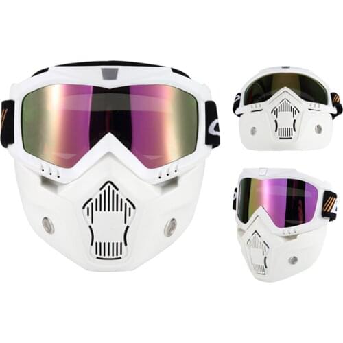 Universal Motorcycle Helmet Goggles Vintage Racing Open Face Helmet Fack Mask Dust Ski Snow Google for yamaha Scooter Cafe Racer