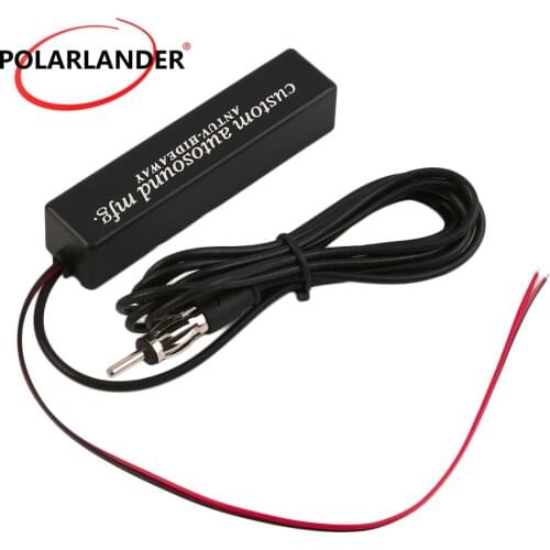 Universal Auto Car Radio FM Antenna Signal Antenna Enhance Device 12V Signal Booster Amp Amplifier for Marine Vehicle Boat RV