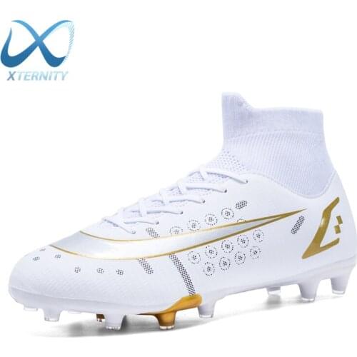 High Quality Professional Soccer Shoes Mens Ultralight Long Spikes Boys Training Football Boots Teenager Non-Slip Soccer Cleats
