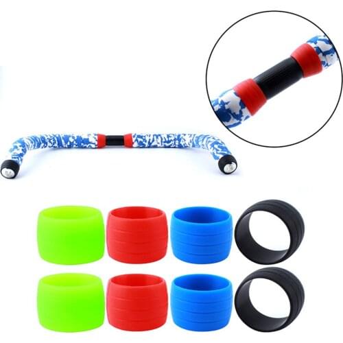 1 Pair Silicone Plug Road Bike Handlebar Tape Plugs Anti-Skip Rubber Bicycle Handlebar End Bar Tape Fixed Ring Waterproof Wear