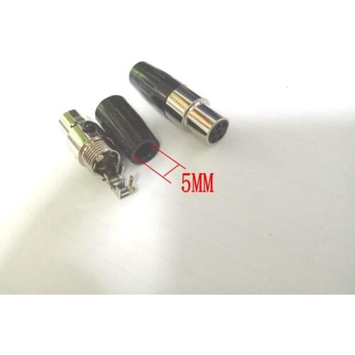 10pcs copper Mini 6 PIN MINI XLR IN-LINE Female Jack adapter New