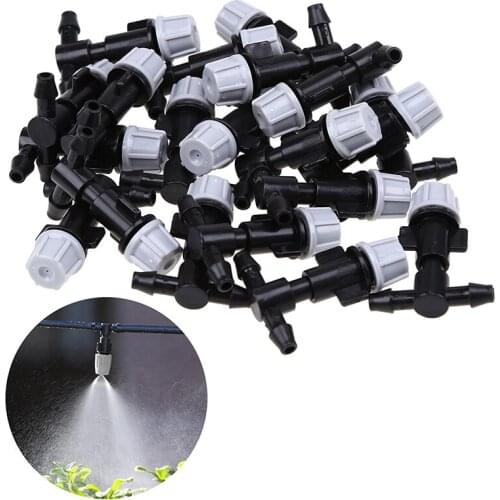 20PCS Plants Sprinkler Tee Spray Nozzle Garden Sprinkler Irrigation Radius 0.7-0.9m Flower Mist Sprinklers for Watering System