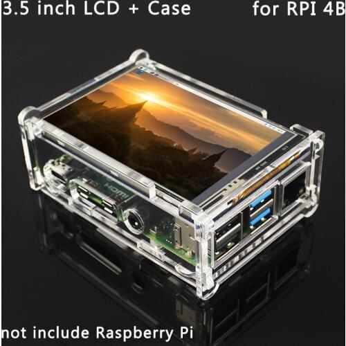 Rapberry Pi 4 Model B 3.5 inch Touch LCD 480x320 Screen with Touching Pen | Acrylic Case for Raspberry Pi 4