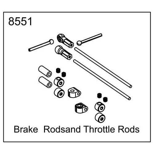 ZD racing EX07 accessories super sports car 1/7 original accessories 8551 brake components