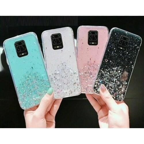 Glitter Foil Bling Case Redmi 9 9A 9C NFC 9AT 8 8A Note 10 5G 9S 9 8T 8 Pro Max Star Cover For Xiaomi Mi 11 Ultra 10 POCO X3 M3