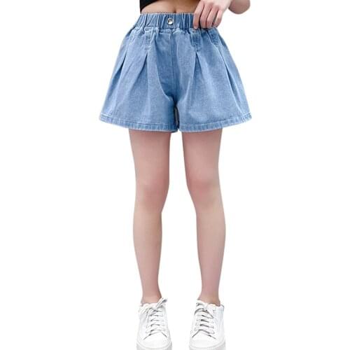 Jeans For Girl Solid Color Kids Short Jeans For Girls Summer Jeans For Kids Casual Style Childrens Jeans Clothes