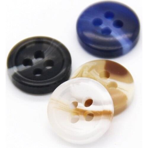 HENGC 13mm Imitation Horn Resin Shirt Sewing Buttons For Clothing Coat Doll Clothes Decorative Accessories DIY Crafts Wholesale