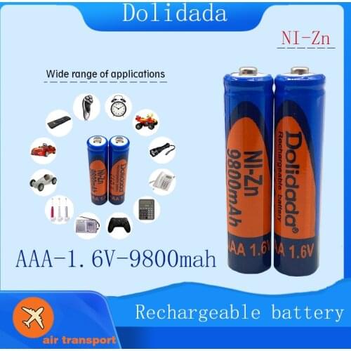 When the new AAA rechargeable battery is 1.6V 9800ma, the charging is more stable than 1.5V and the service life is longer