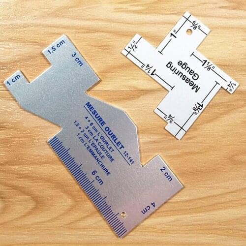 Ruler For DIY Patchwork Quilting Craft Accessories Ruler Template Sewing Precision Seam Measuring Gauge Metal Quilting Tailor