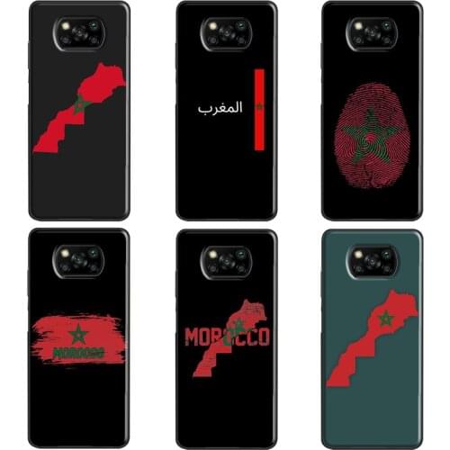 Morocco Map Flag For POCO X3 F1 F2 F3 M3 Pro Phone Case For Xiaomi Mi 11 Ultra 9T 10T Pro Mi Note 10 Lite