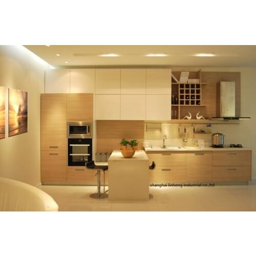 Melamine/mfc kitchen cabinets(LH-ME046)