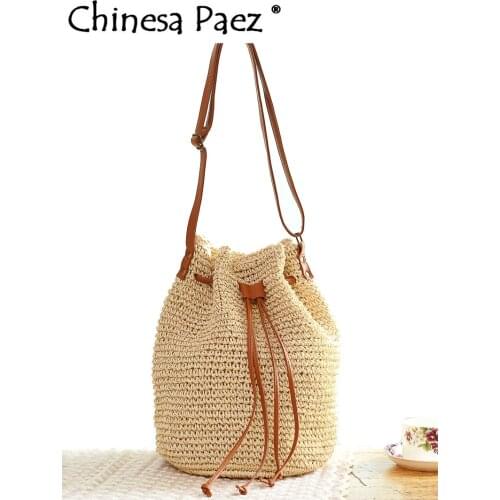 Fashion Straw Woven Backpack Women Shoulder Bags Summer Teenage Girl Quality Bagpacks Female Travel Bag Books Rucksack Mochila