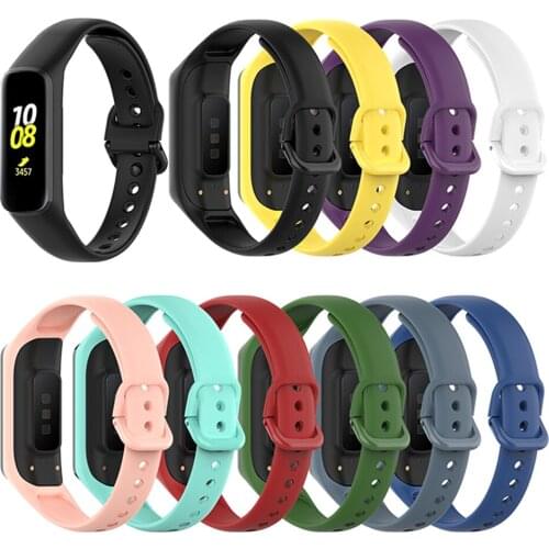 Soft Silicone Watch Strap for Samsung Galaxy Fit 2 SM-R220 Watch Repair Part Replacement Sport Bracelet Watch Band