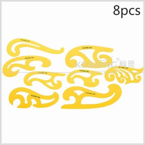 Underwear special curve clothing tailor rule cartoon design cloud ruler 8 pieces 1.2mm soft ruller