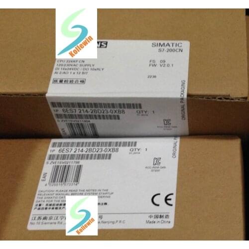 Original S7-200CN CPU224XP COMPACT UNIT 6ES7214-2BD23-0XB8 14DI 10 DO 2AI 1AO 6ES72142BD230XB8 6ES7 214-2BD23-0XB8 Freeship