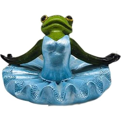 Garden Ballet Frog Statue Dancing Frog Sculpture Simulation Animal Decoration Pond Floating Frog Ornaments Home Decoration