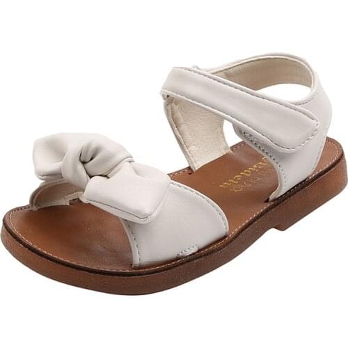 2021 Summer New Childrens Bowknot Girls Sandals Princess Shoes Non-slip Soft Bottom Baby Toddler Sandals Kids Leathsr Sandals