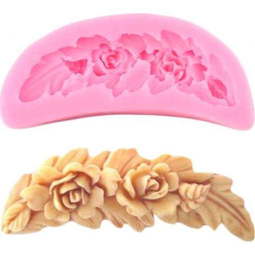 Rose Flowers Silicone Mold Cake Chocolate Mould Wedding Cake Decorating Tools Fondant Sugarcraft Cake Molds