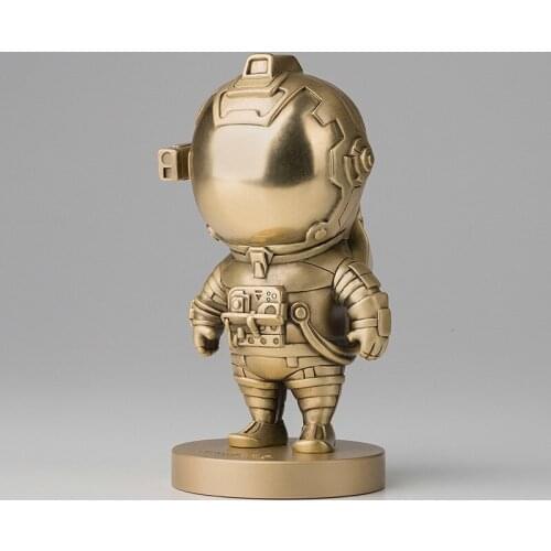 NORDIC ASTRONAUT SCULPTURE METAL CHARACTER COSMONAUT STATUE HOME DECOR COPPER MINIATURES MODEL CREATIVE FIGURE FIGURINES CRAFTS