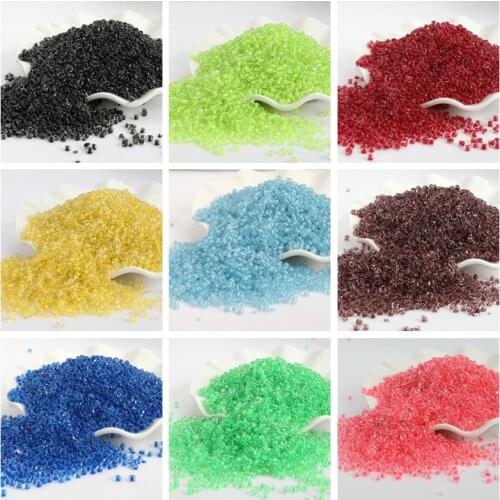 4mm 200pcs/lot Transparent Inside Colours Glass Beads Crystal Seed Round Hole Loose Beads For Jewelry Making Handmade DIY
