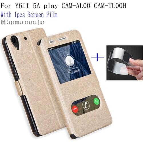 Smart view window case For Huawei Honor 5A play CAM-AL00 CAM-TL00H Phone case Back Cover flip leather Case Y6II Y6 II shell
