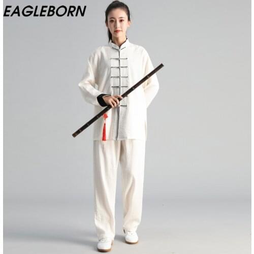 New Tai Chi Clothing Men Women Tai Chi Kung Fu Wu Shu Uniforms Costume Tai Chi Practice Traditional Chinese Clothing for Women