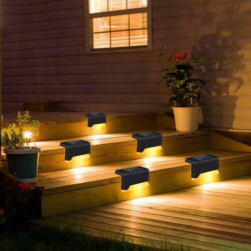 1/4/8/12 pcs LED Solar Stair Lamp IP65 Waterproof Outdoor Garden Pathway Yard Patio Stairs Steps Fence Lamps Solar Night Light