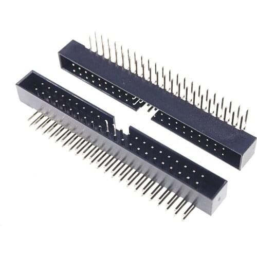 100pcs 0.079" 2.0 mm PCB IDC Box Header 6 8 10 12 14 16 18 20 24 26 30 34 40 60 Pin Through Hole Right Angle Dual Row JTAG ISP