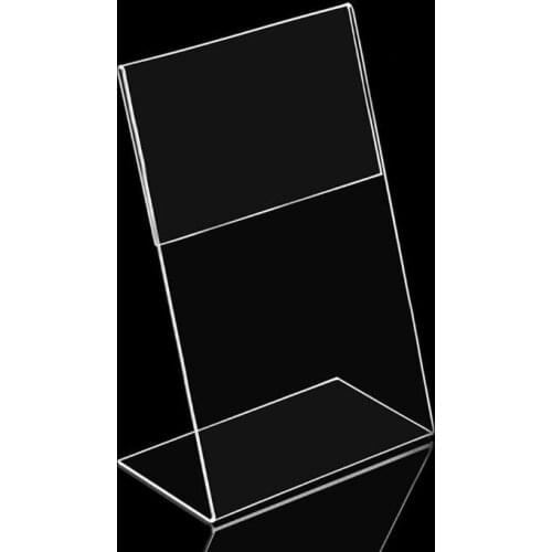 100pcs Office Acrylic A6 Display Leaflet Stands Counter Plastic for Message Board Menu Holder for Business Poster SN3816