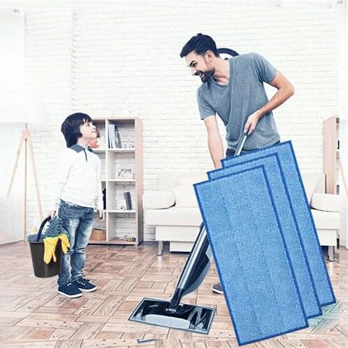 3PCS Reusable Wipes for Swiffer WetJet Wood, Blue Refill Wipes for Swiffer Parquet WetJet Mop Spray