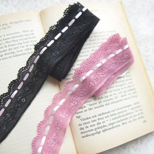 3cm width Handmade Hair Decoration Elastic Stretch Lace Trim wedding dress skirt lace trim