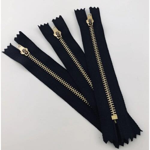 10pcs/lot 4# Garment Copper Zipper Jacket pull Chain Pants Zipper Sewing Knitwear Accessories Metal Jeans Zipper Trousers Zipper