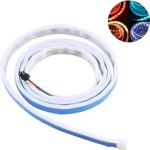 60% Hot LED Car Van Trunk Tailgate Tail Light Turn Signal Brake Running Flow Strip Lamp Automotive Exterior Decorative Lights