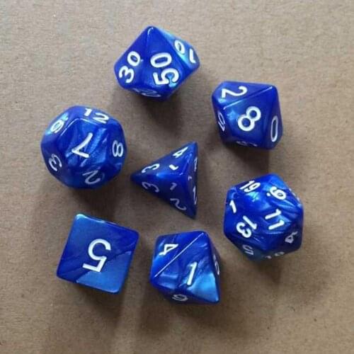 7Pcs KTV Party Multicolor Polyhedral Numbers Dice Table Board Game Supply Gift Multi-sided Number Dice Board Game Party DND Dice