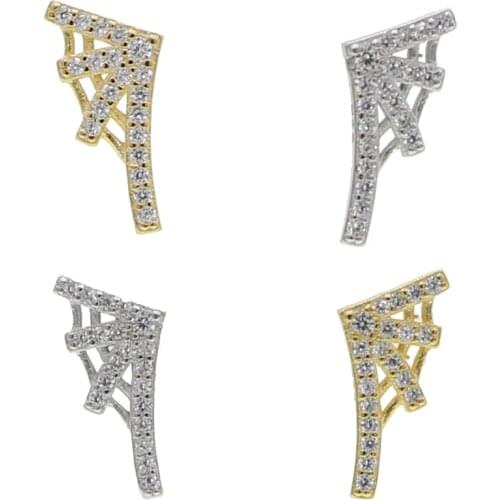 925 sterling silver cz stud earring high quality 2020 new unique design silver studs