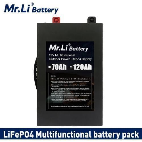 Lifepo4 12V 120Ah Rechargeable Energy Storage Battery Pack For Solar System EV RV Outdoor Power Supply