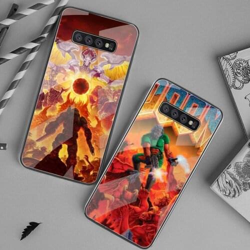 Doom Game Skull Phone Case Tempered Glass For Samsung S20 Plus S7 S8 S9 S10 Plus Note 8 9 10 Plus