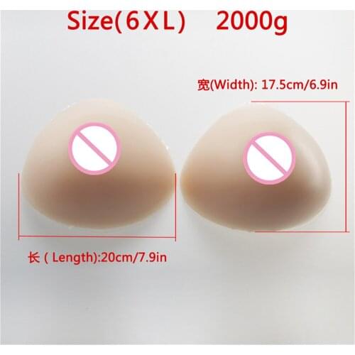 Crossdress Breast Forms 2000g/Pair Artificial False Breast Realistic Touch Silicone Boobs For Drag Queen Shemale Transgender