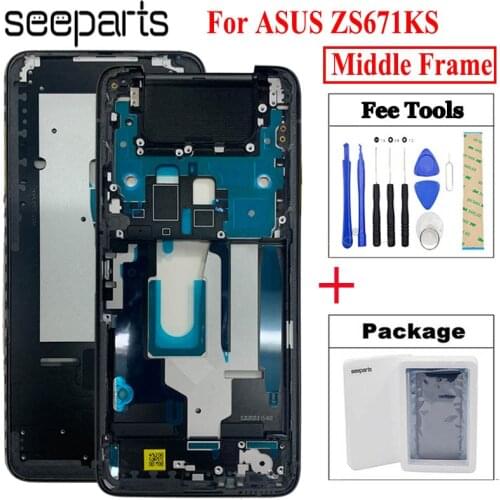 For Ausu ZS671KS Middle Frame Bezel Middle Replacement Parts For Asus Zenfone 7 Pro ZS671KS Middle Frame