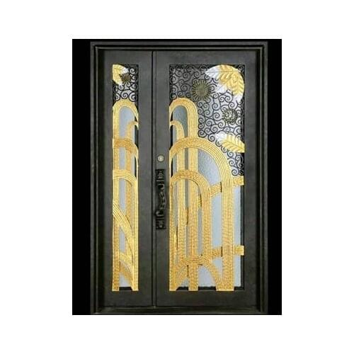 2021 Hench Hotsale Export USA ,Australia Wrought Iron Front Door Double Doors Style Hc-id101